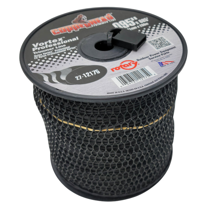 .095" Trimmer Line w/Cutter Rotary Vortex Medium Spool Black (12175)