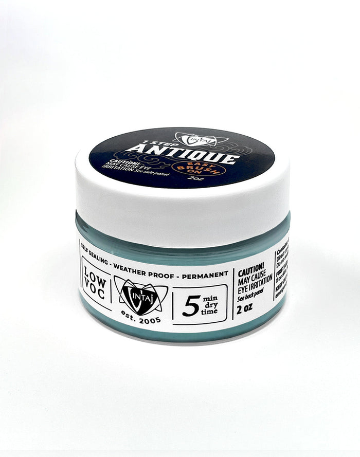 CSUA094-2 Antique wax in teal jar, 2 oz, Low VOC, 5 min dry time.