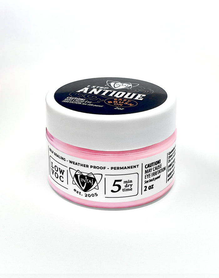 Antique pink dye jar, 5 min dry time, by INTAJ