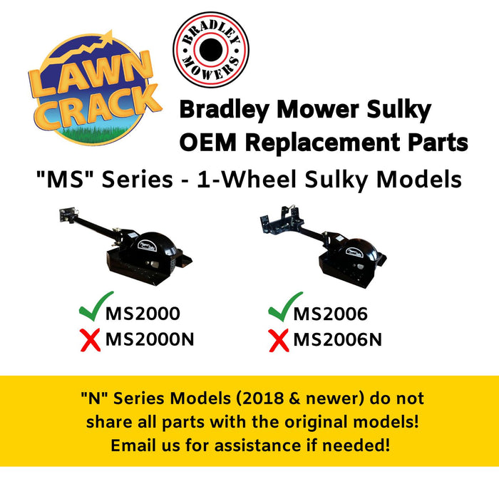 1-Wheel Mower Sulky Wheel 15040 Fits MS2000 & MS2006 Havener Enterprises
