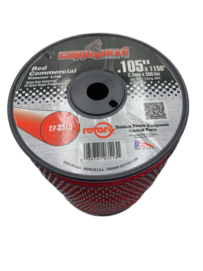 .105" Trimmer Line Rotary Round Large Spool Red (3513)