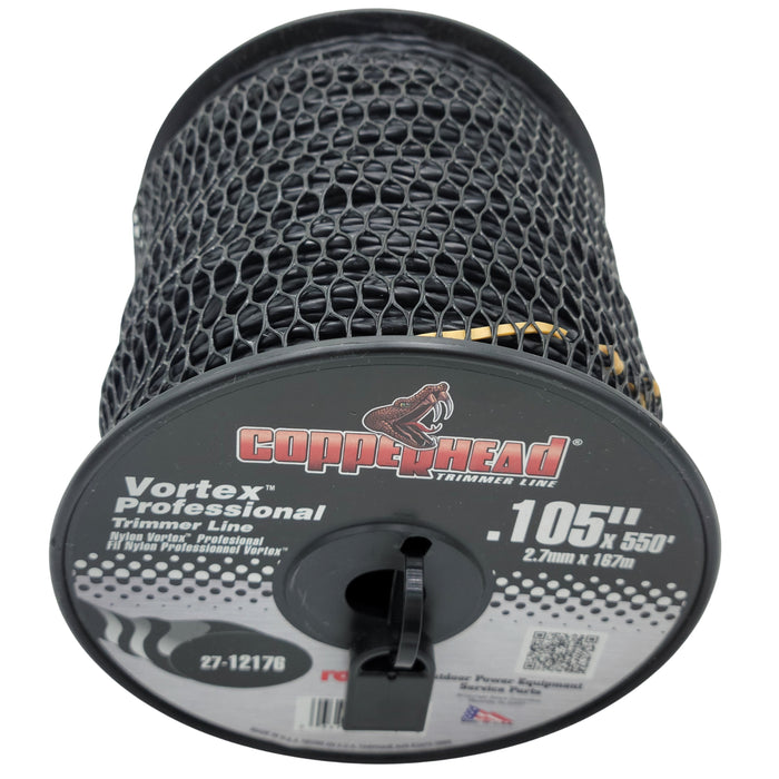 .105" Trimmer Line w/Cutter Rotary Vortex Medium Spool Black (12176)