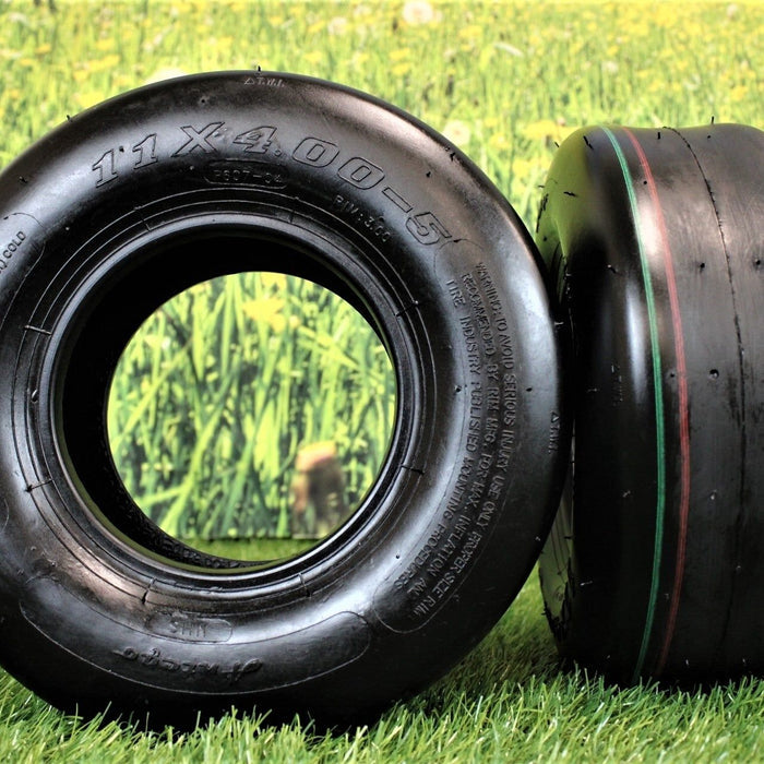 11x4.00-5 4-Ply Turf Tires for Lawn & Garden Mower (Set of 2)