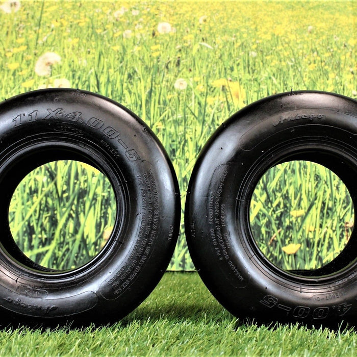11x4.00-5 4-Ply Turf Tires for Lawn & Garden Mower (Set of 2)
