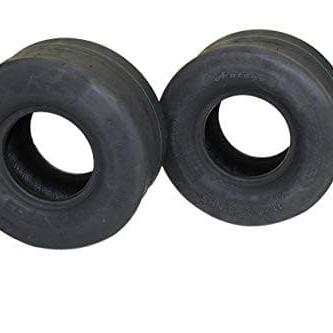 11x6.00-5 4-Ply Smooth Tread for Lawn & Garden Zero Turn Mower (Set of Two)