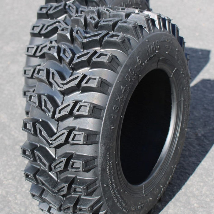 13x4.00-6 ATW-046 2-Ply Snow Tires Directional (Set of 2)