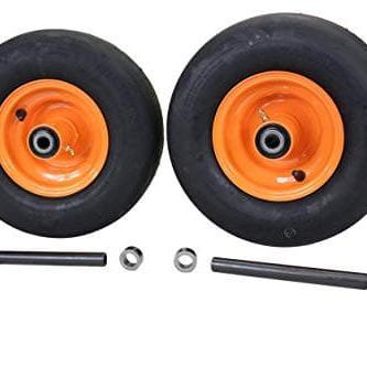 13x6.50-6 4 Ply Smooth with 6x4.5 Cats Eye Gold Wheel Assembly for Scag (Set of 2)