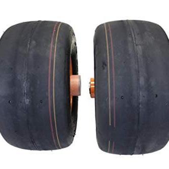 13x6.50-6 4 Ply Smooth with 6x4.5 Cats Eye Gold Wheel Assembly for Scag (Set of 2)