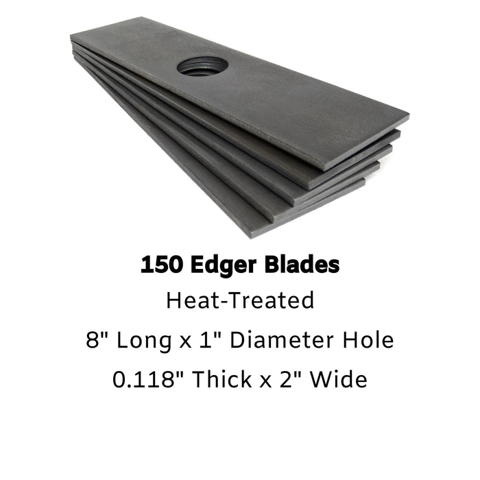 150 Edger Blades 8" x 1" Heat-Treated For Stihl, Echo, Redmax & More