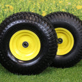 15×6.00-6 4 Ply Tires with 6×4.5 John Deere Wheels .75″ Bearing (Set of 2 Assemblies)