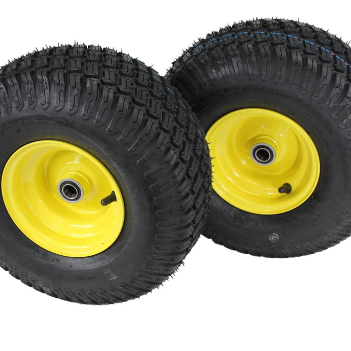 15×6.00-6 4 Ply Tires with 6×4.5 John Deere Wheels .75″ Bearing (Set of 2 Assemblies)