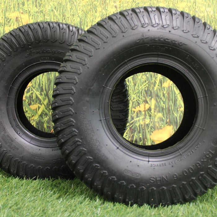 15x6.00-6 4-Ply Turf Tires for Lawn & Garden (Set of Two) ATW-003