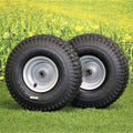 15x6.00-6 Husqvarna/Poulan Tire  & 6x4.5 Wheel Assembly .75" Bearing (Set of 2)