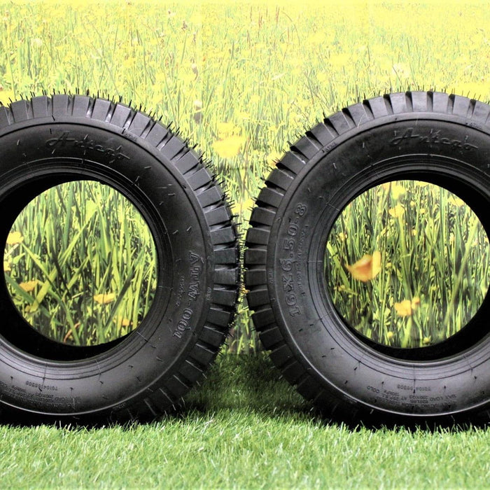 16x6.50-8 4-Ply Turf Tires for Lawn & Garden (Set of Two)