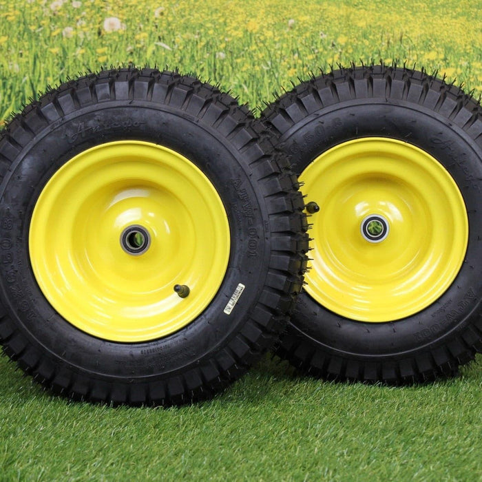 16x6.50-8 Tires & Wheels 4 Ply for Lawn & Garden Mower Turf Tires .75" Bearing (Set of 2)