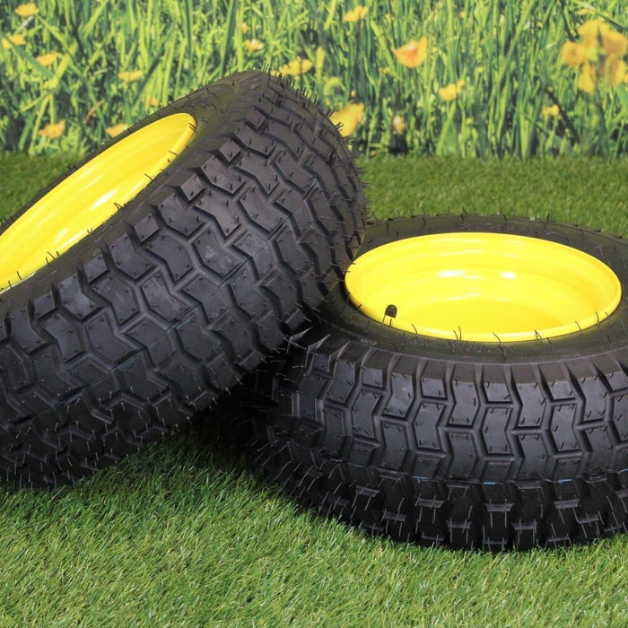 16x6.50-8 Tires & Wheels 4 Ply for Lawn & Garden Mower Turf Tires .75" Bearing (Set of 2)