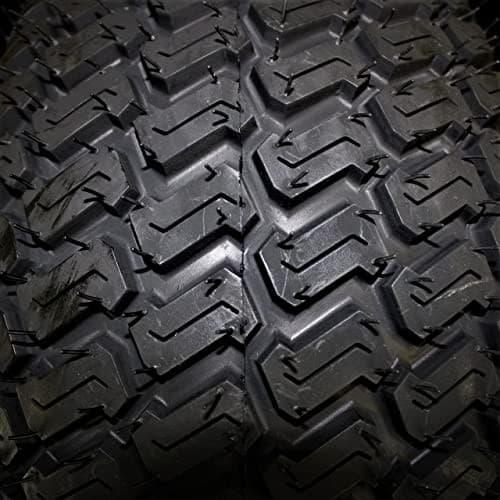 18X8.50-8" Turf Tires 4 Ply with 8x7 Beige/Tan Steel Golf Cart Wheel Assemblies ATW-003 (Set of 4)