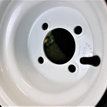 18X8.50-8" Turf Tires 4 Ply with 8x7 White Steel Golf Cart Wheel Assemblies ATW-003 (Set of 4)