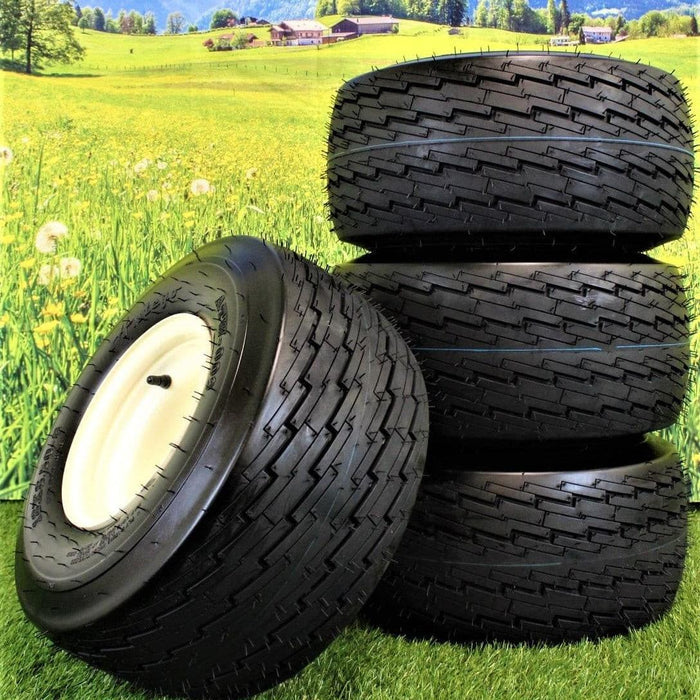 18x8.50-8 with 8x7 Tan Wheel Assembly for Golf Cart and Lawn Mower (Set of 4)