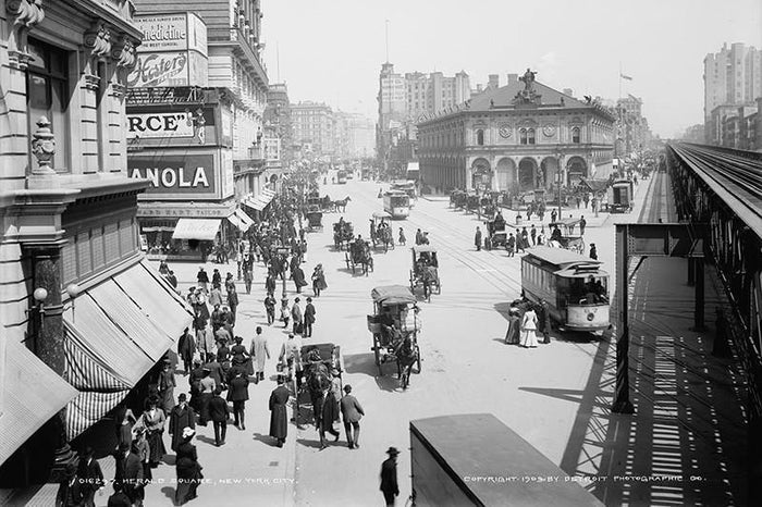 1903 NYC Herald Square Wall Mural-Wall Mural-Eazywallz