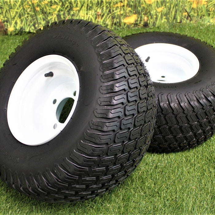 (2) 18x9.50-8 Drive Wheel & Tire Assemblies For TimeCutter 5000 Series & Exmark Quest Model QTE708GEM50200
