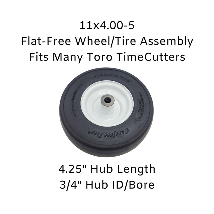 2-Pack 11" Toro TimeCutter Tire Asm 147-2935 Flat-Free Commercial Upgrade