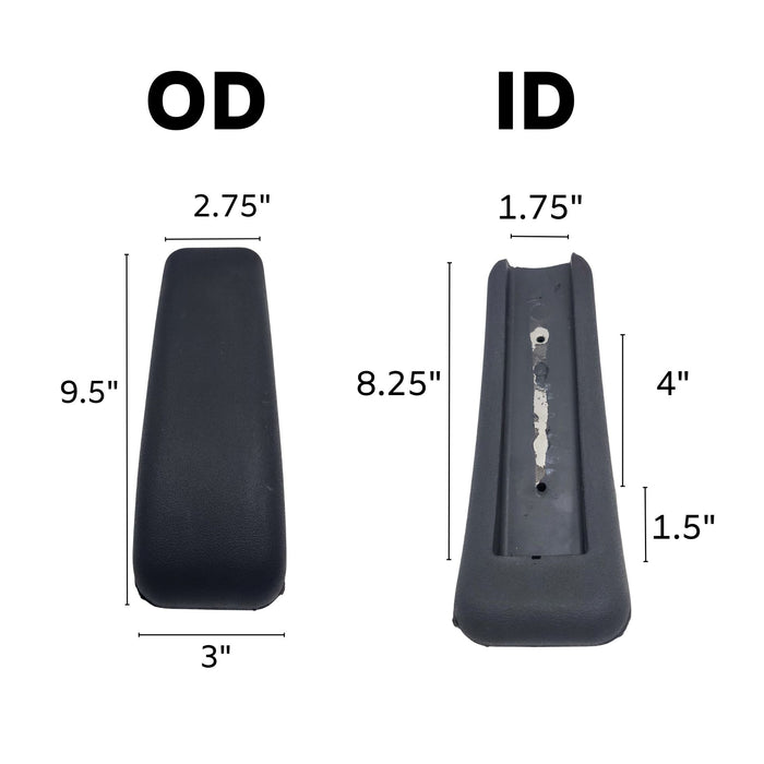 2-Pack of Seat Arm Rest Pads For Lawn Mowers, Tractors, Etc. With Dimensions