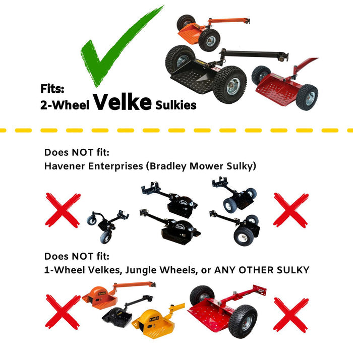 2-Wheel Velke Wheel & Tire Set P/N VKXWHEEL (OEM Part For X2 Velkes)