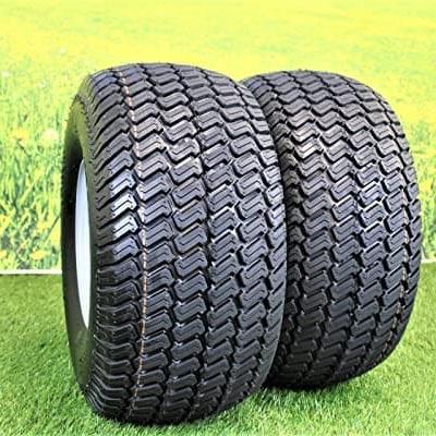 20x10.00-8  4 Ply Turf Tires with 8x7 Wheels  Lawn & Garden Mower and Golf Cart (Set of 2)