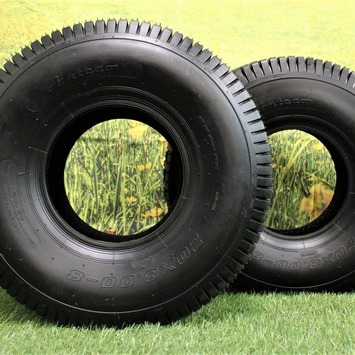 20x8.00-8 4-Ply Turf Tires for Lawn & Garden (Set of Two)