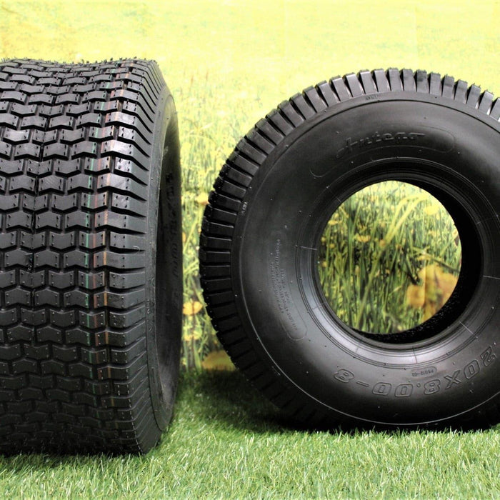 20x8.00-8 4-Ply Turf Tires for Lawn & Garden (Set of Two)