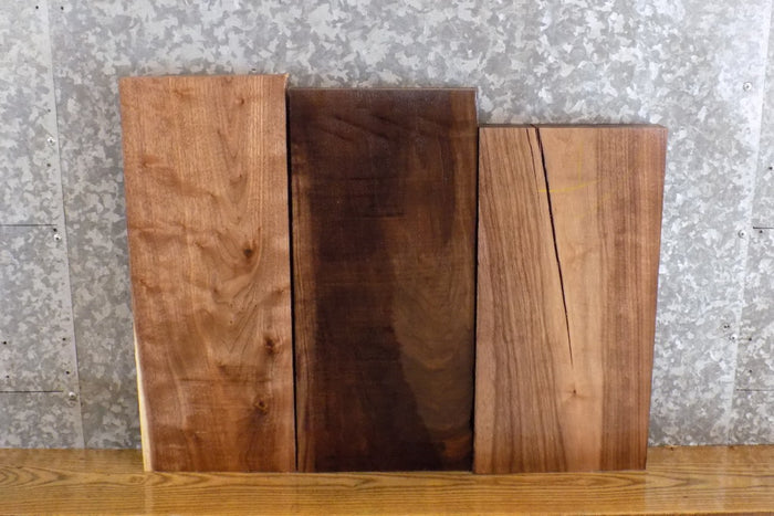 3- Black Walnut Rustic Kiln Dried Lumber Pack/Craft Wood Slabs 11673