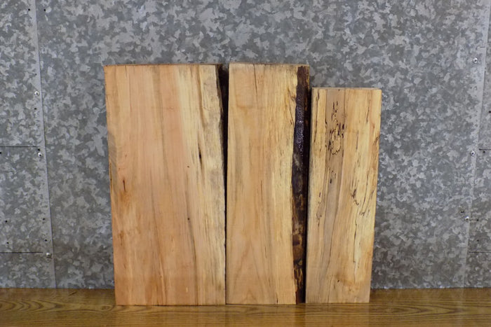 3- Rustic Maple Kiln Dried Lumber Boards/Wood Shelf Slabs 13758