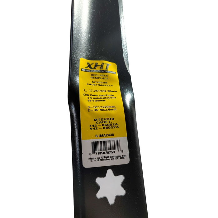 3-Pack - 50" MTD & Cub Cadet Blades 17.27" Lg 2-Function (Marbain Steel)