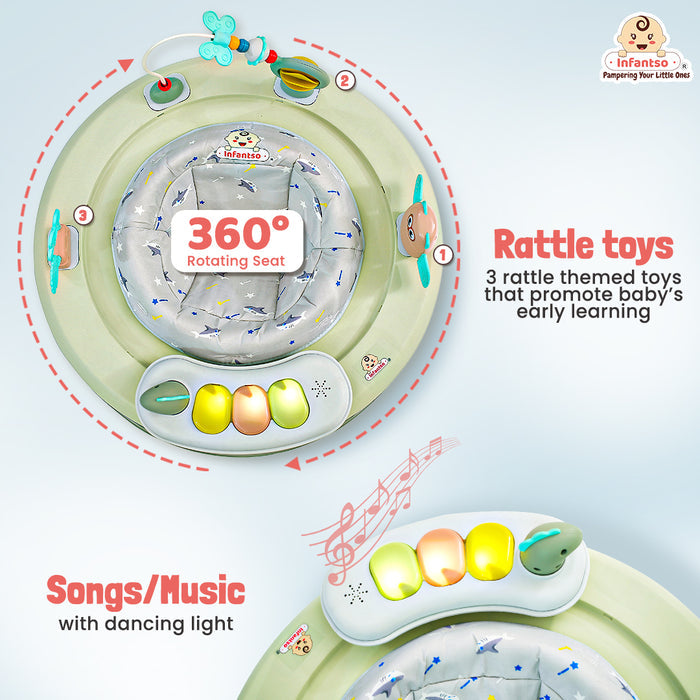 360° Rotating Premium Baby Walker - 5 Height Adjustments & 360° Rotation Wheels  (6-24 Months)