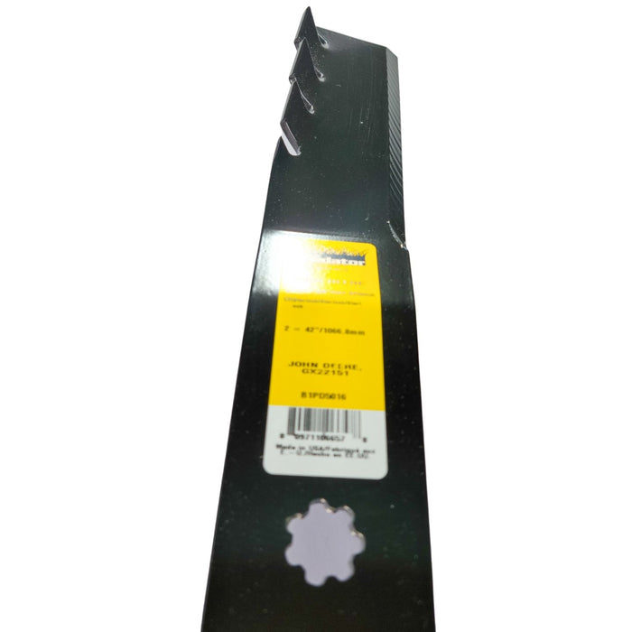 42" John Deere XHT Mulching Blade With Star Lock Center Hole