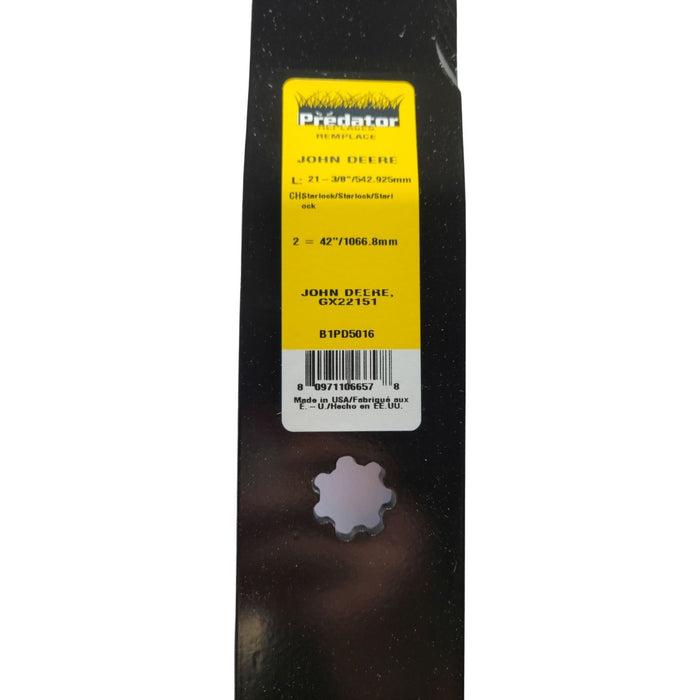 42" John Deere XHT Mulching Blade With Star Lock Center Hole