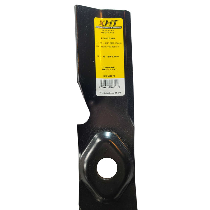 46" Exmark Triton Deck XHT Marbain Steel High-Lift Blade