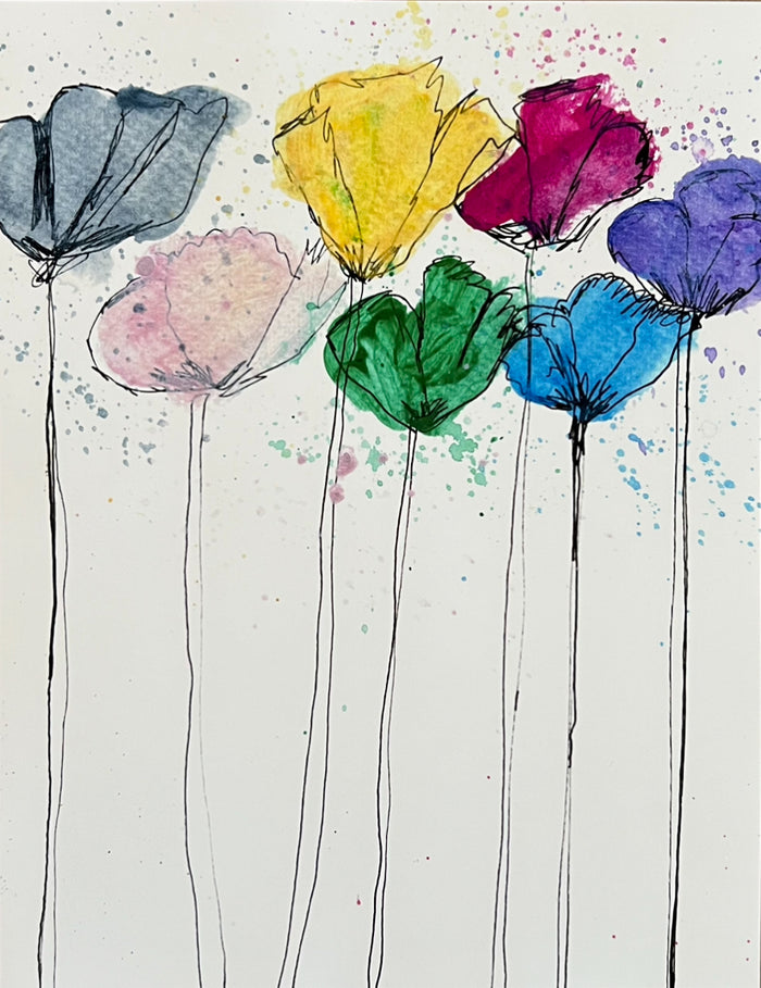 7 flowers - Art Prints - Vichy's Art