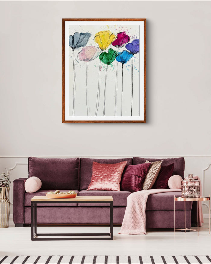 7 flowers - Art Prints - Vichy's Art