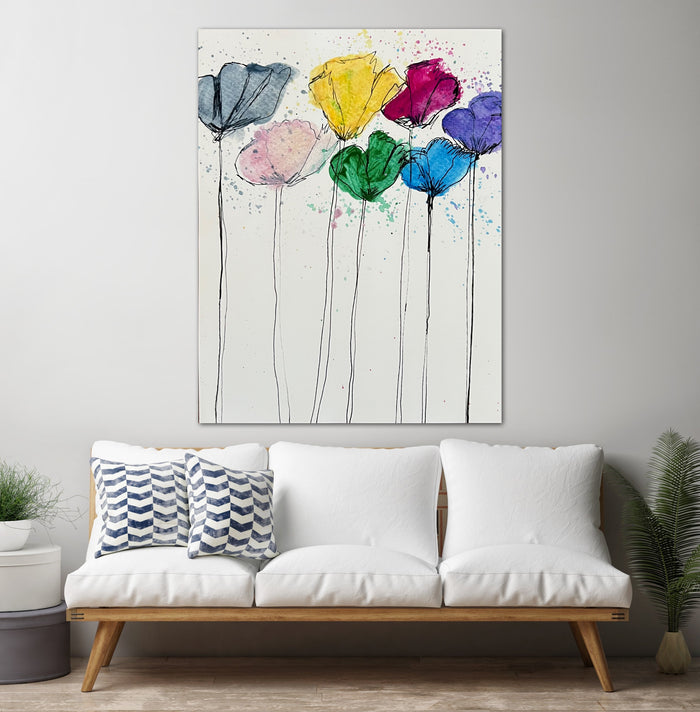 7 flowers - Art Prints - Vichy's Art