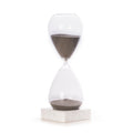 90 Minute Hourglass Sand Timer on Marble Base, Grey Sand