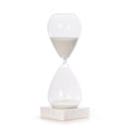 90 Minute Hourglass Sand Timer on Marble Base, White Sand