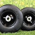 9x3.50-4 Flat Proof, Smooth Semi Pneumatic with Black Wheel (Set of 2) Replacement for ARIENS and Gravely