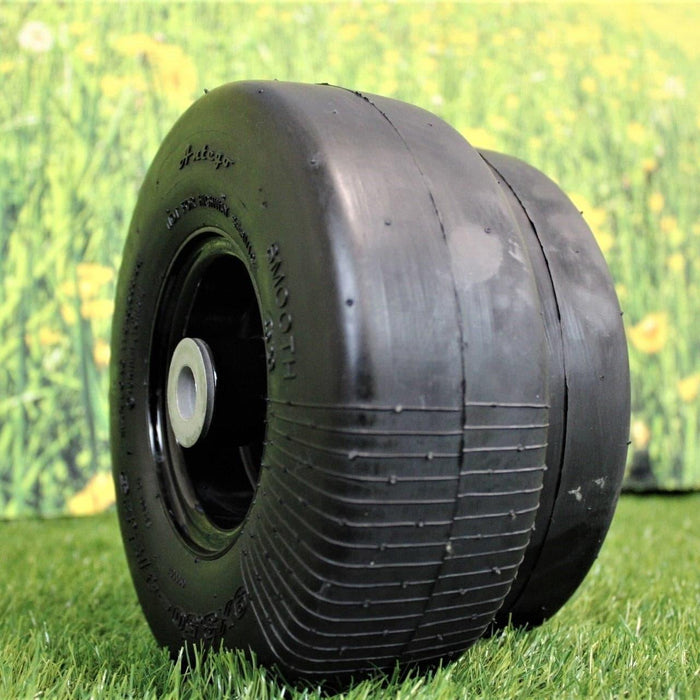 9x3.50-4 Flat Proof, Smooth Semi Pneumatic with Black Wheel (Set of 2) Replacement for ARIENS and Gravely