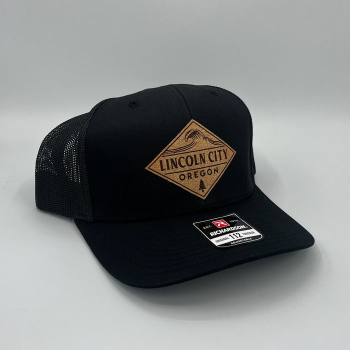 Black w/ Black Neil Diamond Wave Tree Hat