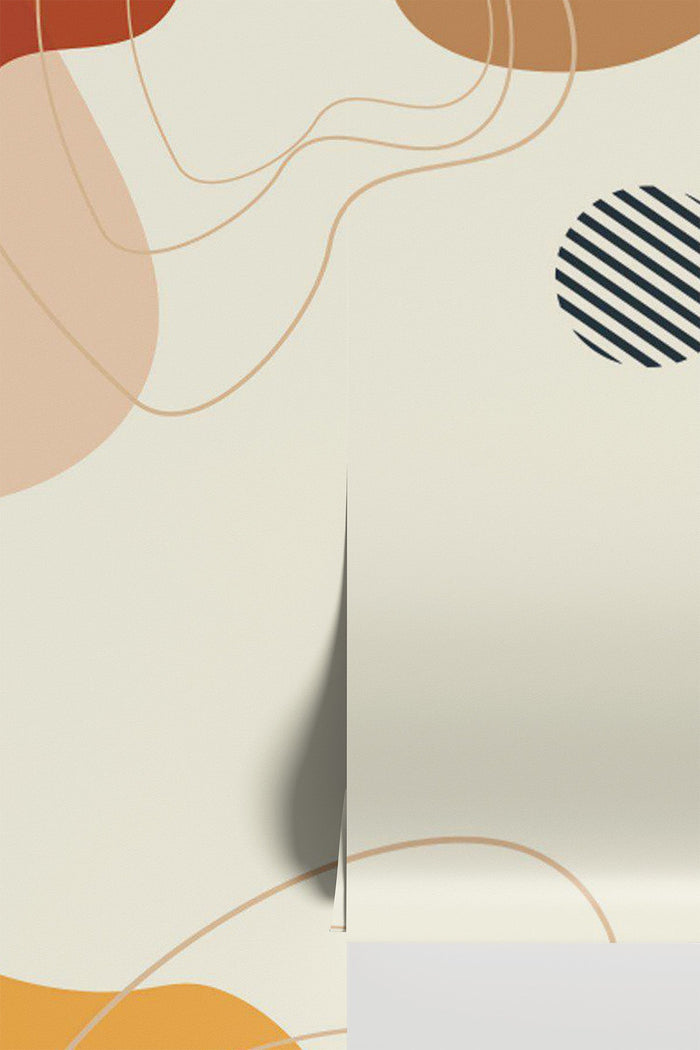Abstract Earth Tone Shapes 7 Mural