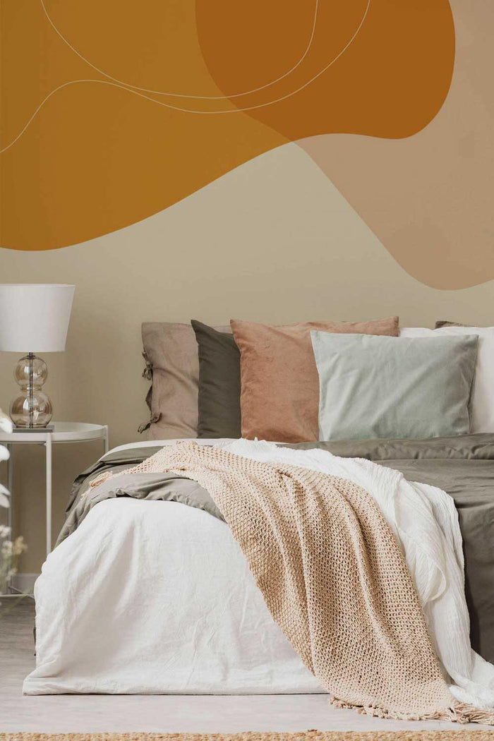 Abstract Earth Tone Shapes 8 Wall Mural-Wall Mural-Eazywallz