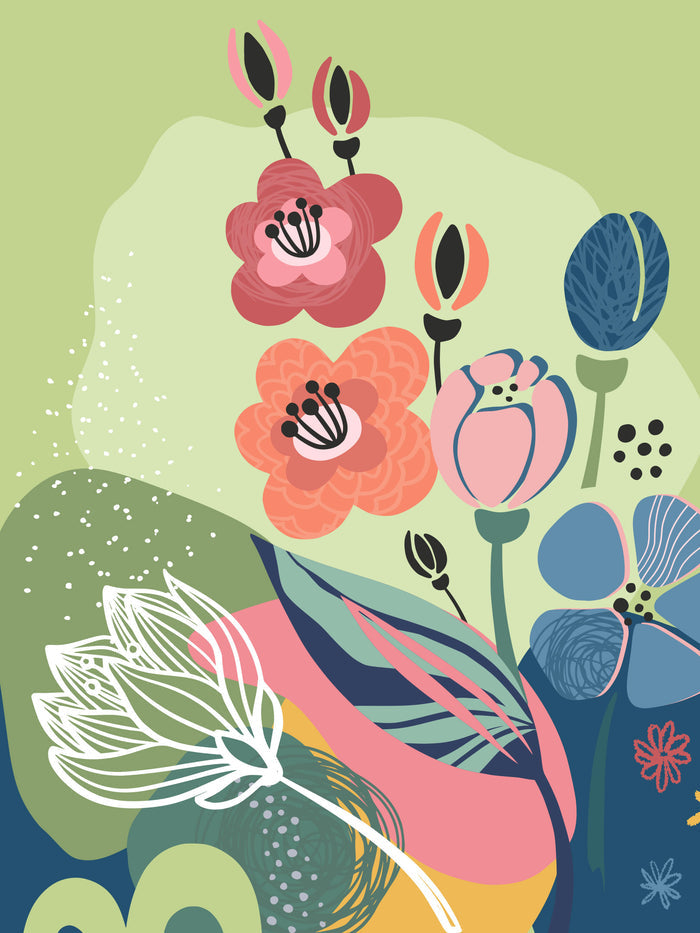 Abstract Floral Card 4