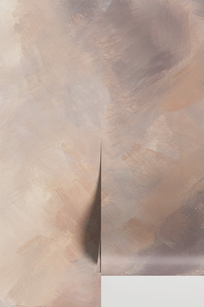 Abstract Provence wall mural showing seam between two mural panels